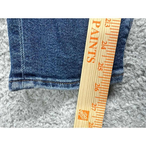 American Eagle Women's Stretch Curvy Mom Jeans 2 Short Distressed Denim Blue - Picture 7 of 8